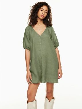 Aritzia Wilfred Aperitif  Linen Oversized Casual Dress size Medium